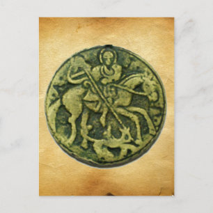 POSTAL SAINT GEORGE Y DRAGON MEDALLION