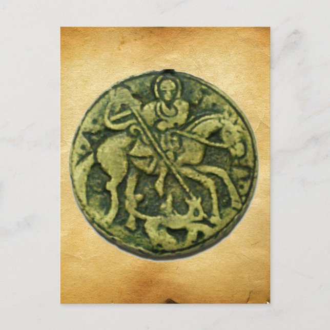 POSTAL SAINT GEORGE Y DRAGON MEDALLION (Anverso)