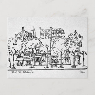 Postal Saint-Germain-des-Pres   París, Francia