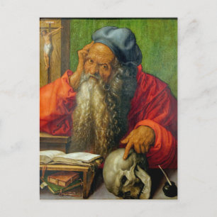 Postal Saint Jerome en su estudio - Albrecht Dürer