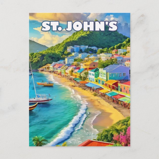 Postal Saint John's, a sparkling jewel of the Caribbean (Anverso)
