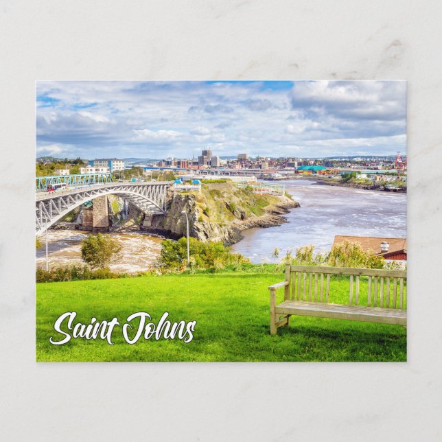 Postal Saint Johns, Nuevo Brunswick, Canadá (Anverso)
