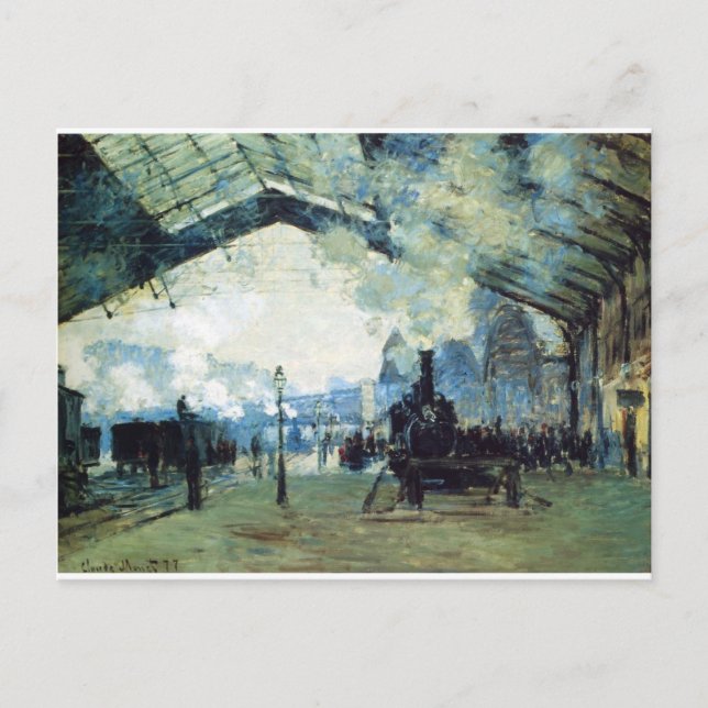 Postal Saint-Lazare Gare, tren de Normandía por Claude Mo (Anverso)
