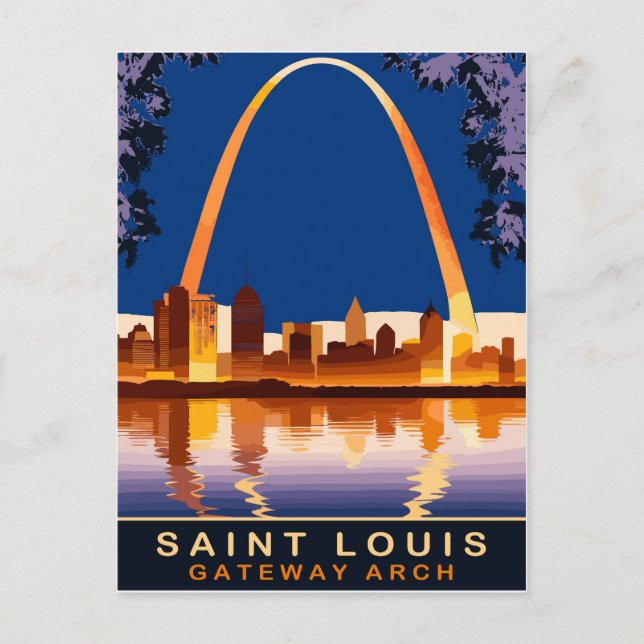 Postal Saint Louis, Gateway Arch, Viaje (Anverso)