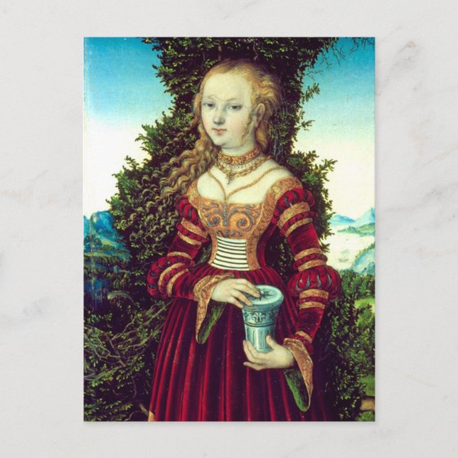 Postal SAINT MARY MAGDALENE Detalle, Pergamino (Anverso)