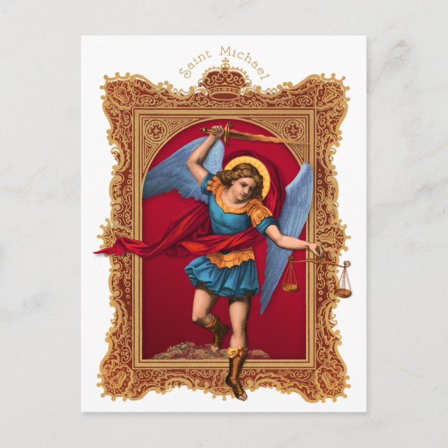 Postal Saint Michael, Defendázenos (Anverso)