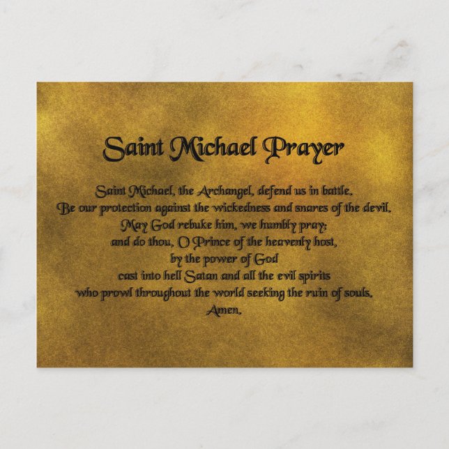 Postal Saint Michael Postcard (Anverso)