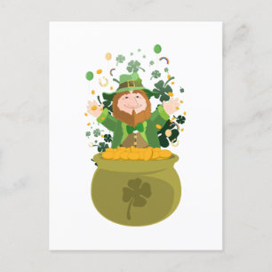 Postal Saint Patrick's Leprechaun Gold