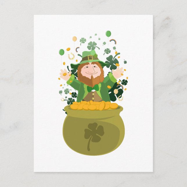 Postal Saint Patrick's Leprechaun Gold (Anverso)