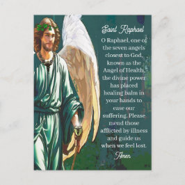 Postal Saint Raphael Healing Archangel Angel Prayer Blank