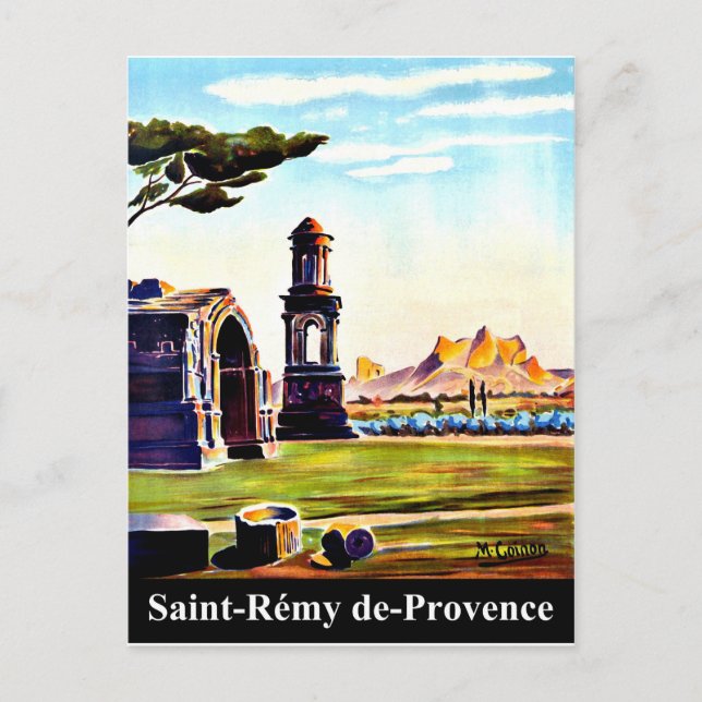 Postal Saint Rémy de Provence, Francia, viaje vintage (Anverso)