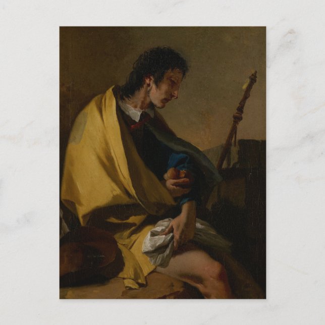 Postal Saint Roch por Giovanni Batista Tiepolo (Anverso)