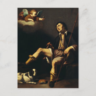 Postal Saint Roch y el Ángel por Guy François