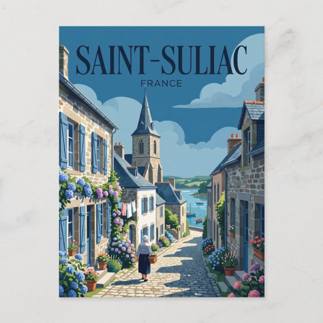 Postal Saint-Suliac Francia (Anverso)