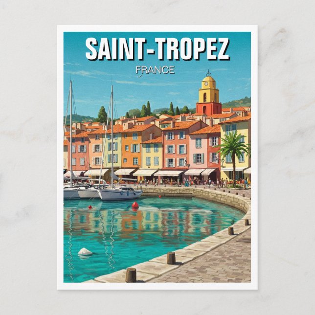 Postal Saint-Tropez France Travel (Anverso)