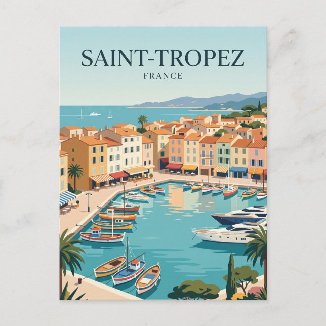 Postal Saint-Tropez Francia (Anverso)