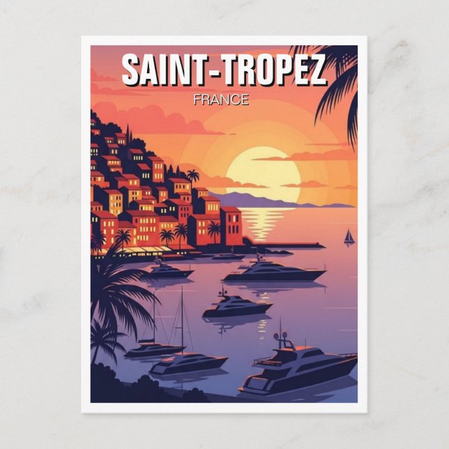 Postal Saint-Tropez Francia Viajes (Anverso)