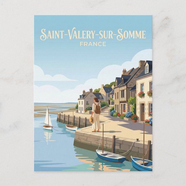 Postal Saint-Valery-sur-Somme Francia (Anverso)