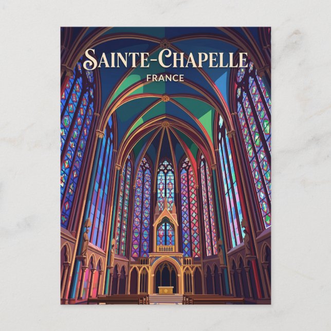 Postal Sainte-Chapelle Francia (Anverso)