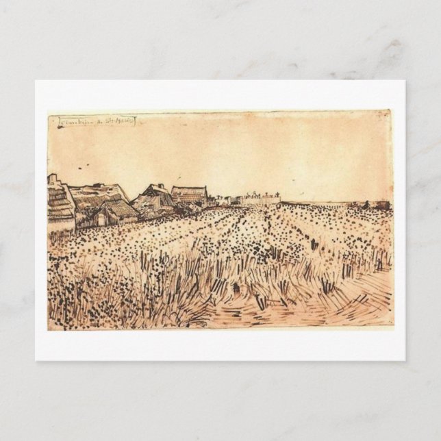 Postal Saintes-Maries con cementerio, Bella Artes Van Gog (Anverso)