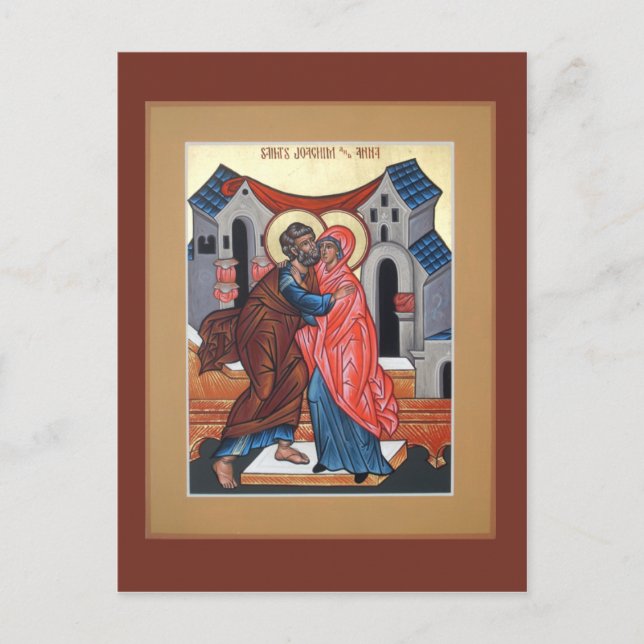 Postal Saints Joachim and Anna Prayer Card (Anverso)