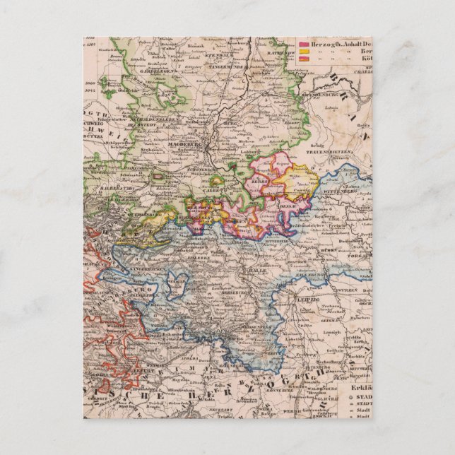 Postal Sajonia, Anhalt (Anverso)