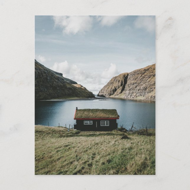 POSTAL SAKSUN, ISLAS FAROE (Anverso)