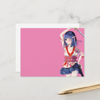 Postal Sakura and a female samurai