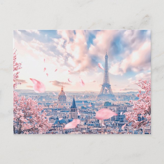 Postal Sakura francesa (Anverso)