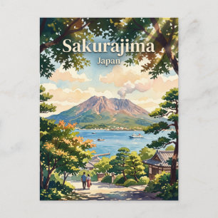 Postal Sakurajima Japón