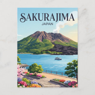 Postal Sakurajima Japón