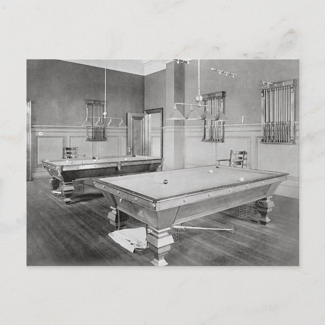 Postal Sala de billar, 1901 (Anverso)