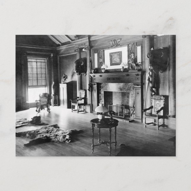 Postal Sala de Caza de Teddy Roosevelt, 1905 (Anverso)
