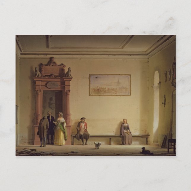 Postal Sala de espera, 1857 (Anverso)