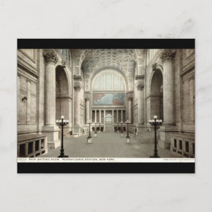 Postal Sala de espera, Pennsylvania Station NY 1913 Vinta