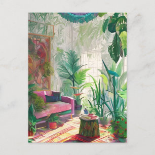 Postal Sala de estar del Boho
