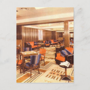 Postal Sala de humo de clase turista Queen Mary
