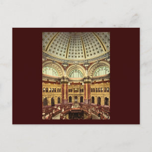 Postal Sala de lectura Biblioteca del Congreso Washington