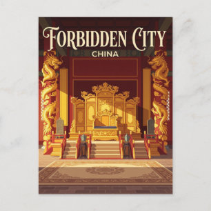 Postal Sala del Trono de la Ciudad Prohibida del Salón de