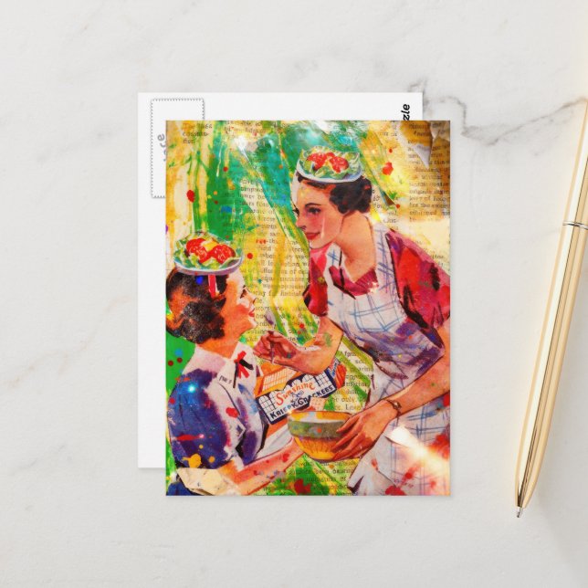 Postal Salad Plate Hats  (Anverso/Reverso In Situ)