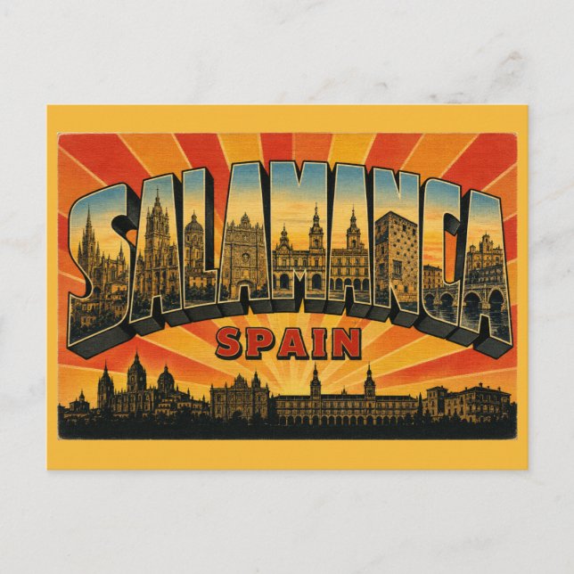 Postal Salamanca España Ciudad Dorada (Anverso)