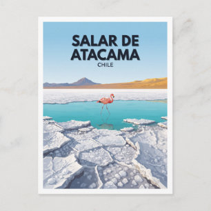 Postal Salar de Atacama, Desierto de Atacama, Chile Viaje