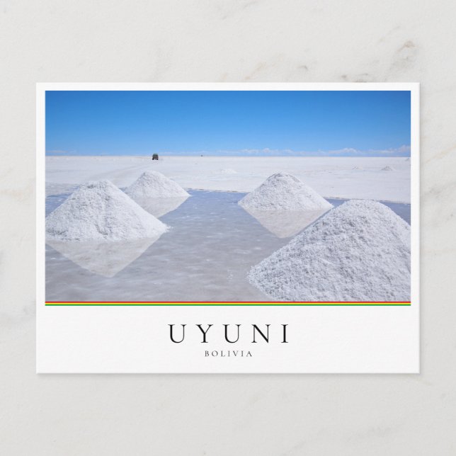Postal Salar de Uyuni en Bolivia (Anverso)