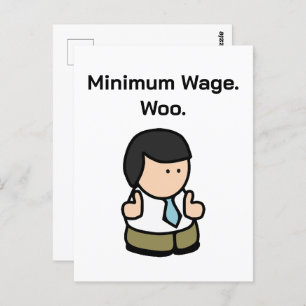 Postal Salario Mínimo Woo Funny Employee Personalizado