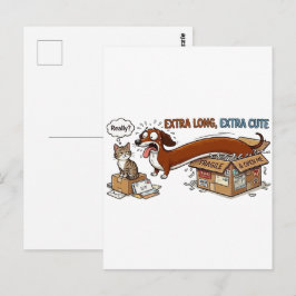 Postal Salchicha Extra Larga Extra Adorable