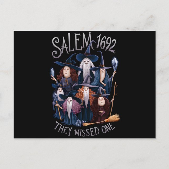 Postal Salem 1692 Perdieron Una Bruja De Halloween (Anverso)