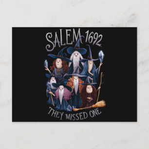 Postal Salem 1692 Se les escapó una bruja de Halloween