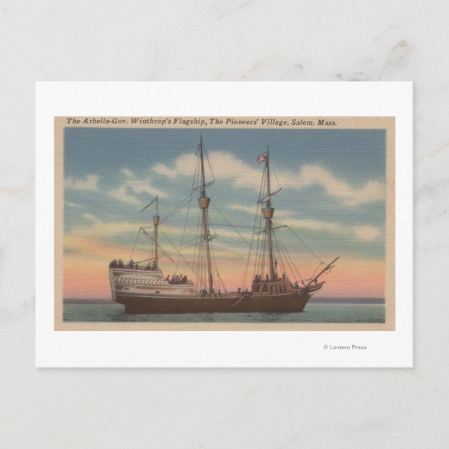 Postal Salem, MAMÁES - Vista de la Arbella del Capitán Wi (Anverso)