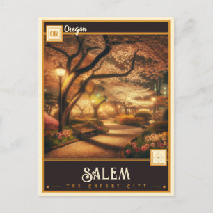 Postal Salem, Oregón   Vintage
