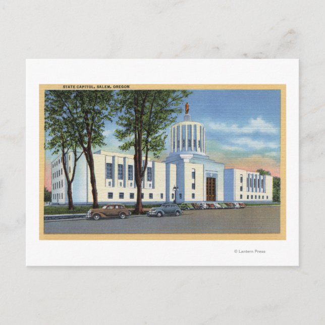 Postal Salem, Oregón - Vista del Capitolio Estatal (Anverso)